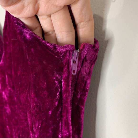 Vintage Betsey Johnson Punk Label Crushed Velvet Dress - Picture 4 of 9